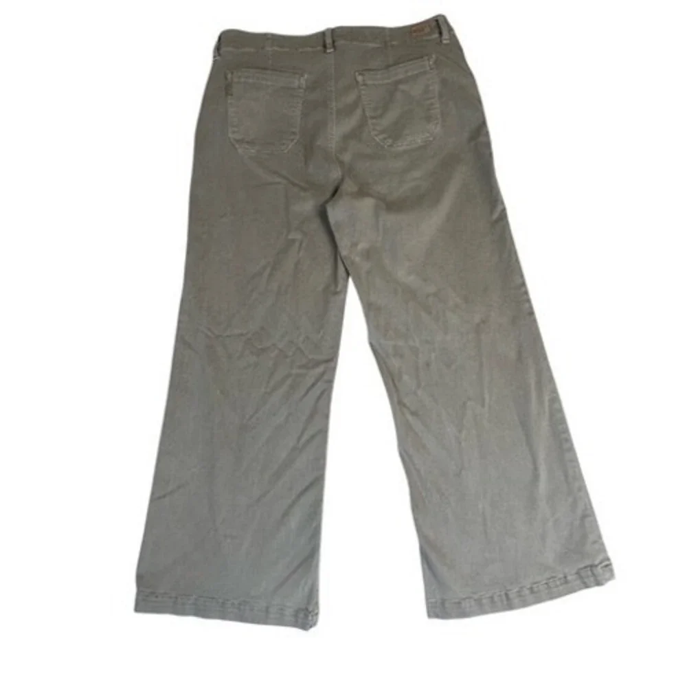 Paige Carly Wide Leg Ankle Jeans Vintage Moss Taupe‎ Size 33 *No Drawstring